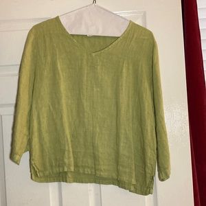 Marc Ware green linen shirt